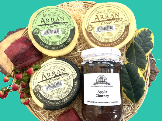 3 Isle of Arran Cheeses + 1 Chutney