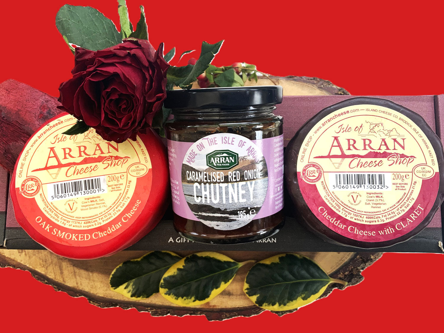 2 Isle of Arran Cheeses + 1 Chutney